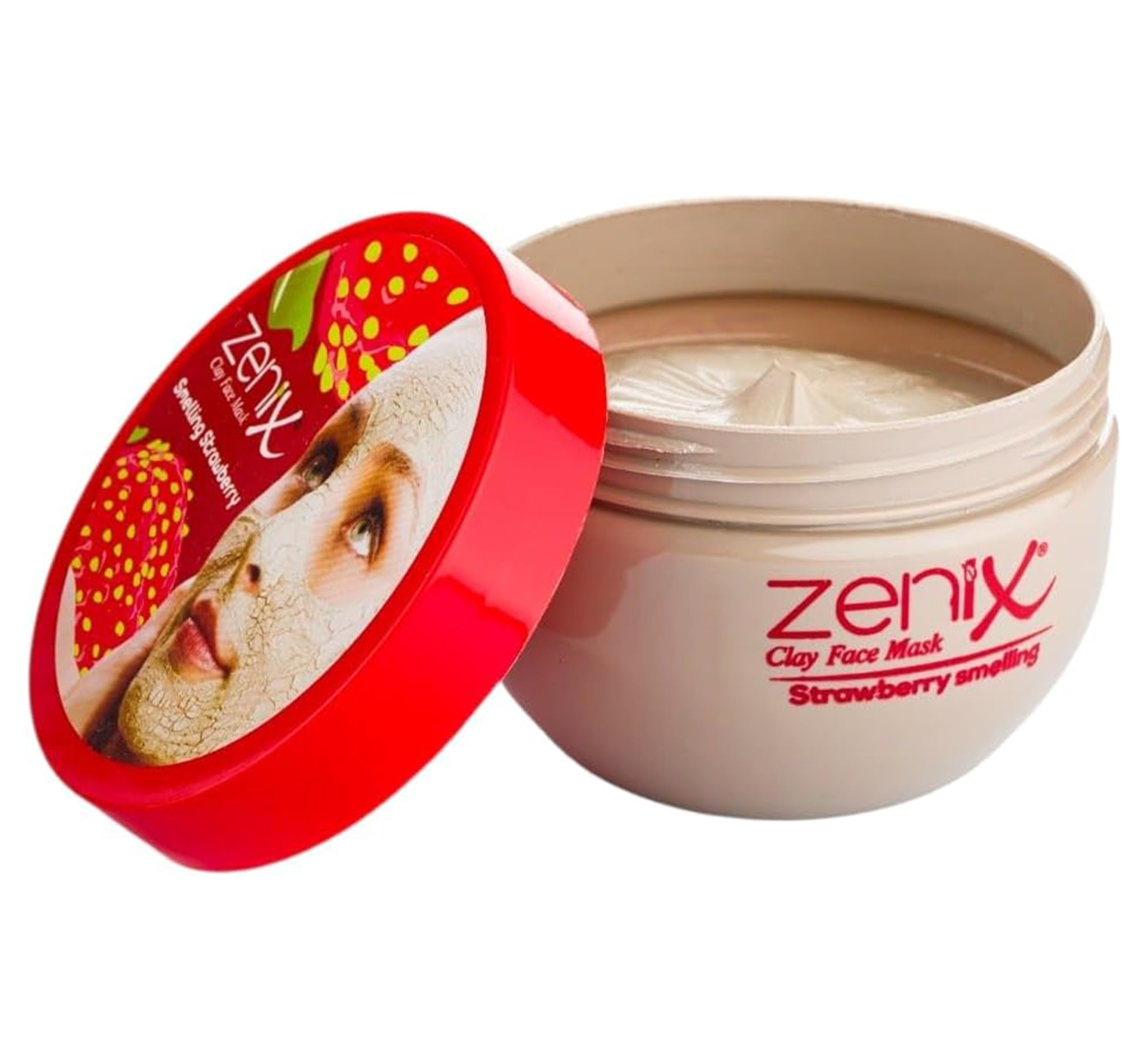 Amazon.com : Zenix Clay Face Mask Strawberry 350g – Deep Cleansing